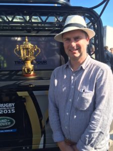 I have no interest in rugby - but someone kindly snapped me with the World Cup in Brighton last year