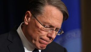 An emotional Wayne LaPierre (NRA leader) at a press conference yesterday 