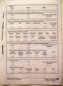 The controversial questionnaire, which prompted the row